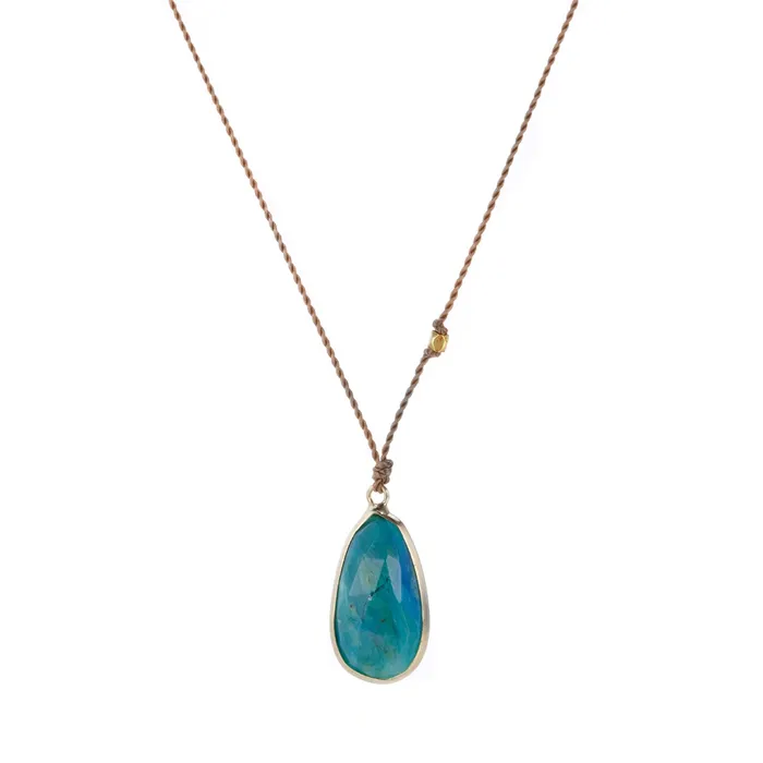 Faceted Peruvian Opal Pendant Necklace Margaret Solow Necklaces