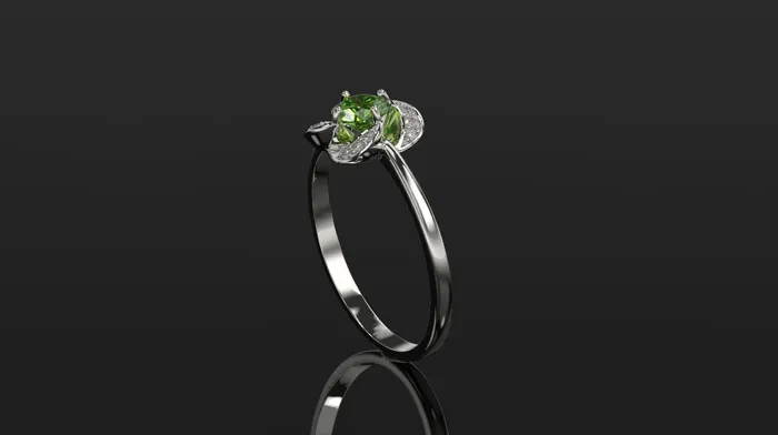 FL LLC Peridot Engagement Ring White Gold Engagement Ring Peridot Ring Peridot Gold White Gold Peridot Ring | Rings