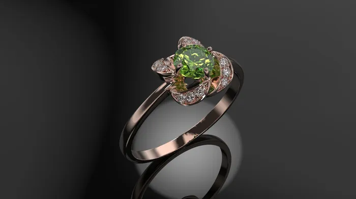 FL LLC Peridot Engagement Ring White Gold Engagement Ring Peridot Ring Peridot Gold White Gold Peridot Ring | Rings