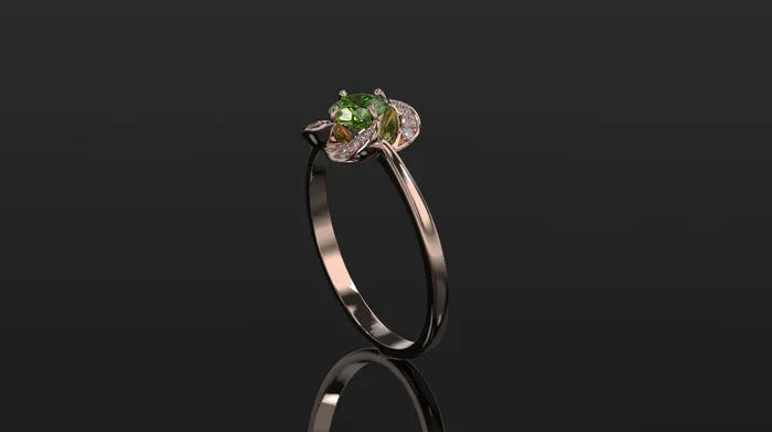 FL LLC Peridot Engagement Ring White Gold Engagement Ring Peridot Ring Peridot Gold White Gold Peridot Ring | Rings