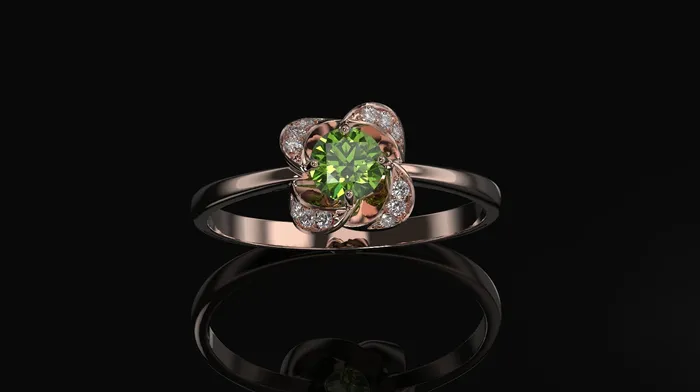 FL LLC Peridot Engagement Ring White Gold Engagement Ring Peridot Ring Peridot Gold White Gold Peridot Ring | Rings