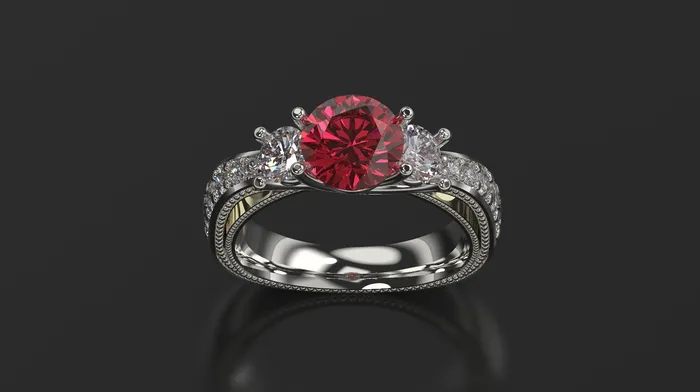 FL LLC Rings | Ruby Engagement Ring White Gold Engagement Ring Ruby Ring Ruby Gold White Gold Ruby Ring