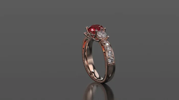 FL LLC Rings | Ruby Engagement Ring White Gold Engagement Ring Ruby Ring Ruby Gold White Gold Ruby Ring