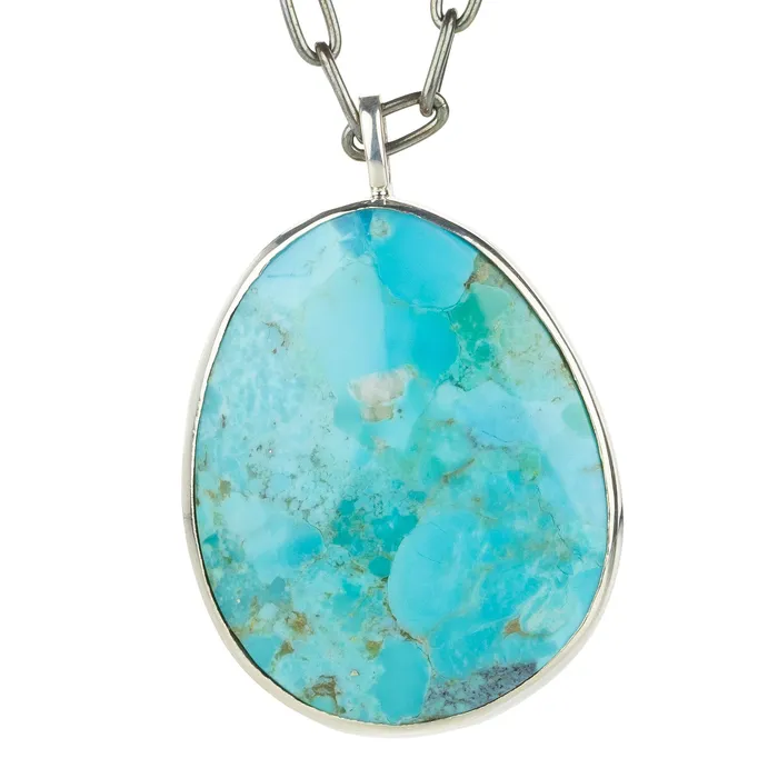 Freeform Arizona Turquoise Pendant Necklace Joseph Brooks Necklaces