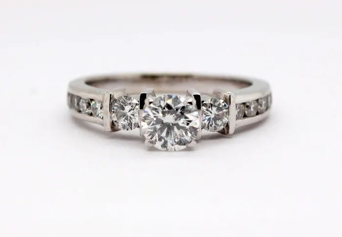 FULLERS PURCHASE FROM PUBLIC Rings 14KW 1.31 Cttw Diamond Engagement Ring