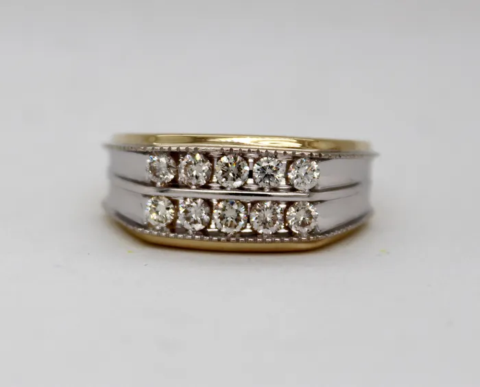 FULLERS PURCHASE FROM PUBLIC Rings Estate 10KTT 1.00 Cttw Diamond Gents Ring