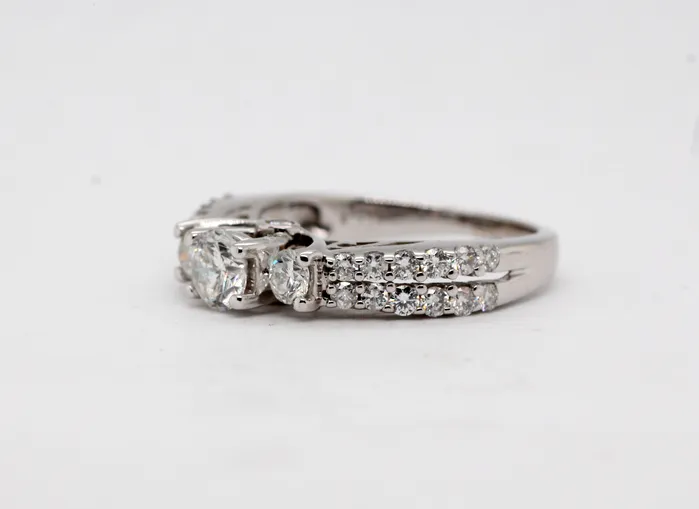 FULLER'S PURCHASE FROM PUBLIC Rings | Estate 14KW 1.09 Cttw Diamond 3 Stone Engagement Ring