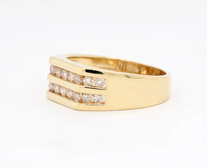 FULLER'S PURCHASE FROM PUBLIC Rings | Estate 14KY .75 Cttw Diamond Gents Ring, H-SI1