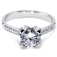 FULLERS PURCHASE FROM PUBLIC Rings TACORI PLATINUM .15 CTTW DIAMOND ENG RING