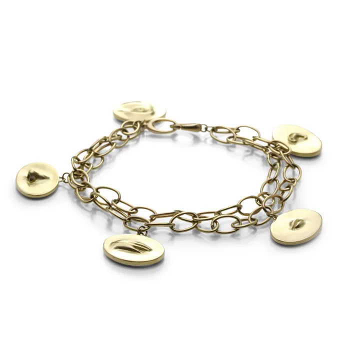 Gabriella Kiss 18k Yellow Gold Love Token Bracelet Bracelets