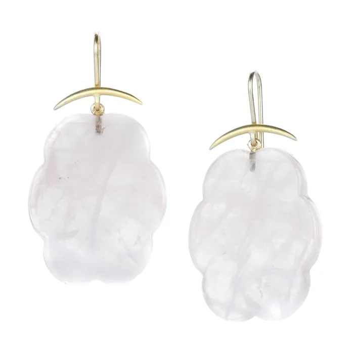 Gabriella Kiss Earrings Cloud Rose Quartz Earrings