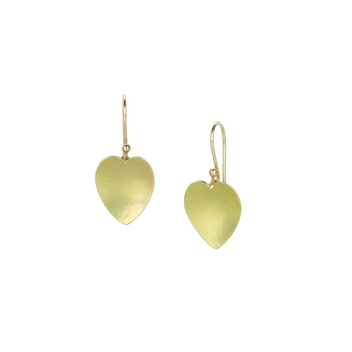 Gabriella Kiss Earrings Hammered Heart Shaped Scallop Earrings