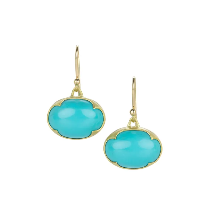 Gabriella Kiss Earrings Horizontal Turquoise Drop Earrings