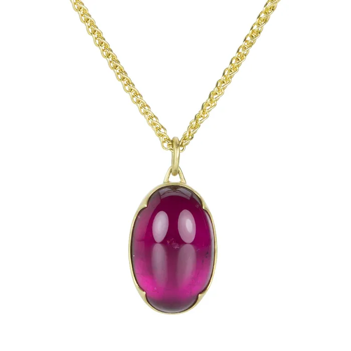 Gabriella Kiss Necklaces Rubellite Cabochon Necklace