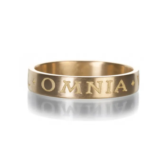 Gabriella Kiss Omnia Vincit Amor Gold Band Rings