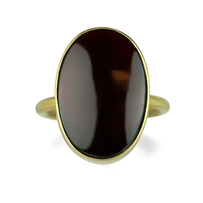 Gabriella Kiss Rings | 18k Oval Almandine Garnet Ring