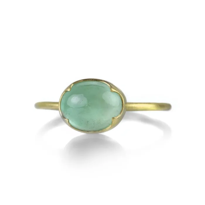 Gabriella Kiss Rings Horizontal Pale Emerald Ring