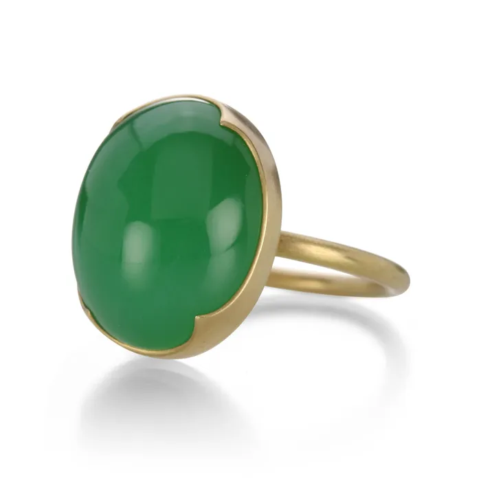 Gabriella Kiss Rings Large Oval Chrysoprase Ring