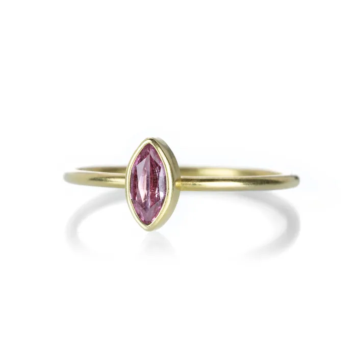 Gabriella Kiss Rings Small Marquise Pink Sapphire Ring