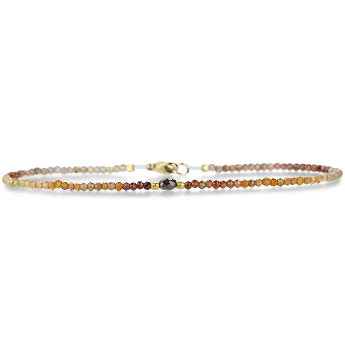 Garnet and Black Diamond Bead Bracelet Margaret Solow Bracelets