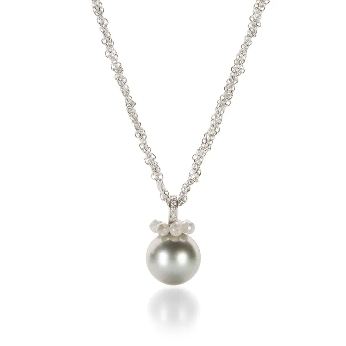 Gellner Necklaces Tahitian Diamond Bead Pearl Necklace