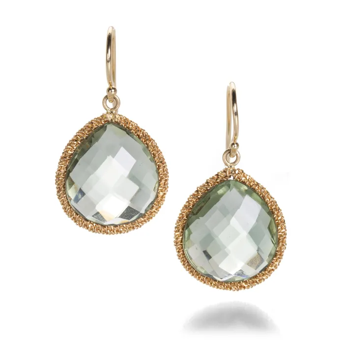 Green Amethyst Candy Drop Earrings Amali Earrings