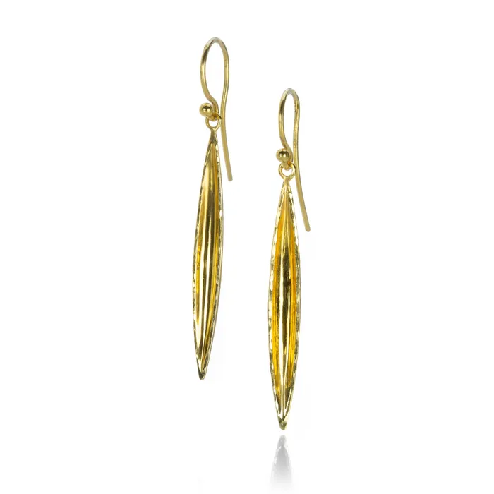 Gurhan Earrings Gold Wheat Drop Earrings