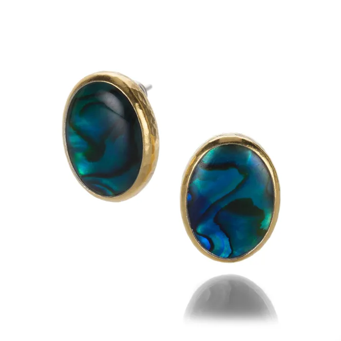 Gurhan Earrings Paua Shell Stud Earrings