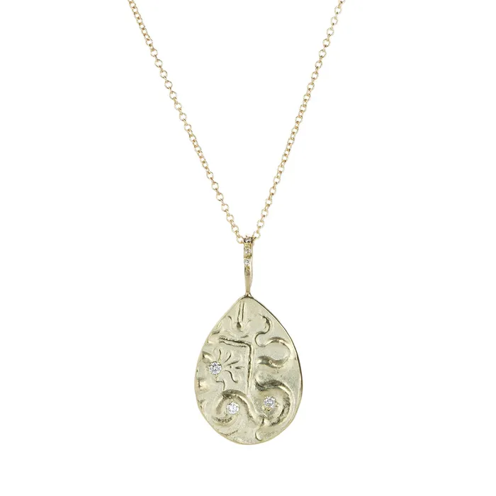 Hamsa and The Snake Artifact Pendant Necklace Robin Haley Necklaces