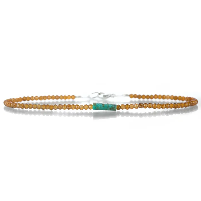 Hessonite Garnet and Turquoise Bracelet Margaret Solow Bracelets