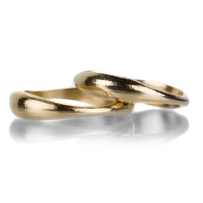 Hewn Gold Nesting Ring Duo Nicole Landaw Rings