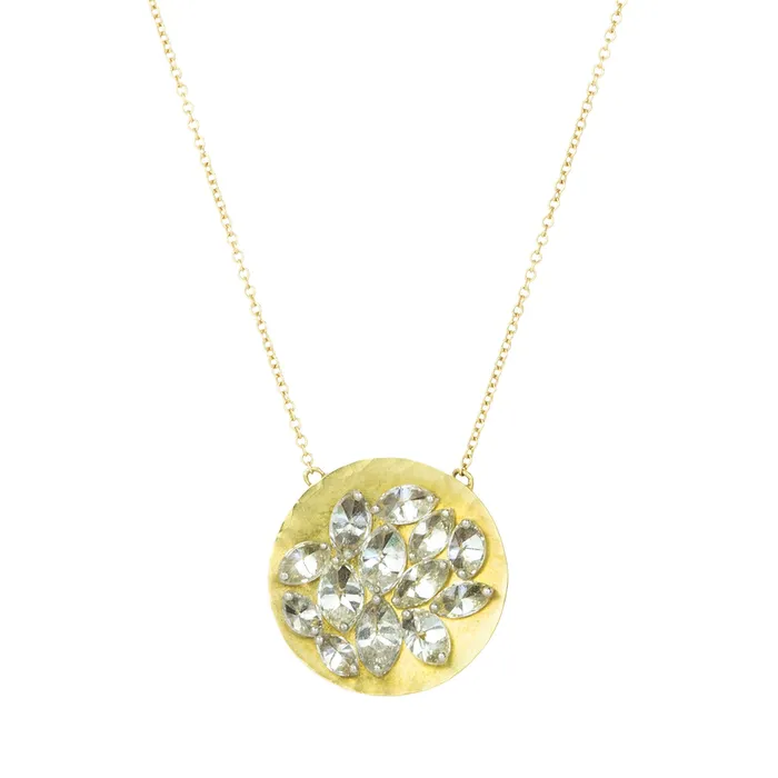 Inverted Marquise Diamond Pendant Necklace Todd Pownell Necklaces