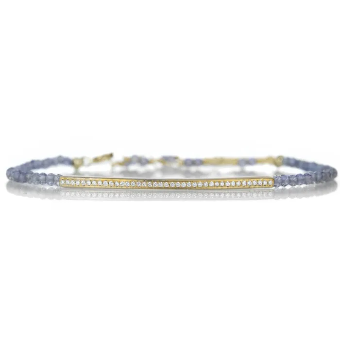 Iolite Diamond Bar Bracelet Anne Sportun Bracelets