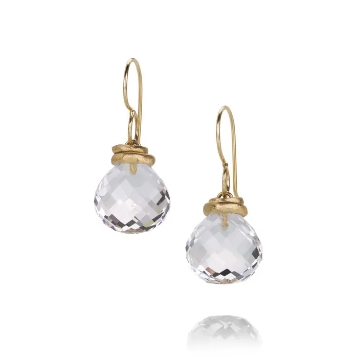 Jamie Joseph Earrings Faceted Rock Crystal Drop Earrings