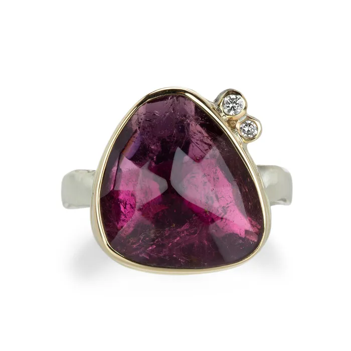 Jamie Joseph Rings Faceted Freeform Pink Tourmaline Ring