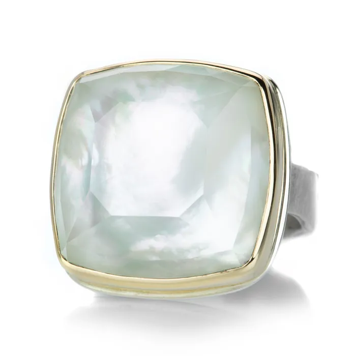 Jamie Joseph Rings Rock Crystal over Mother of Pearl Ring