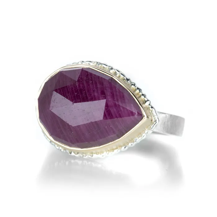 Jamie Joseph Rings Teardrop Indian Ruby Ring