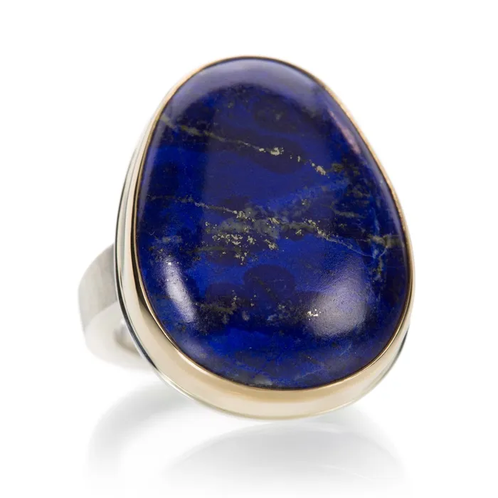 Jamie Joseph Rings Vertical Pear Lapis Ring