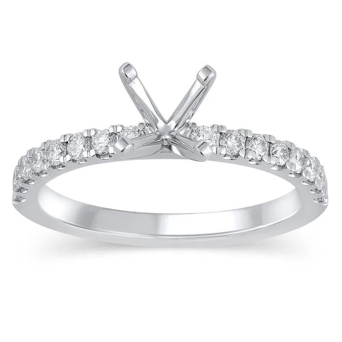 JASANI USA Rings | 14KW .50 Cttw Lab Grown Diamond Semi Mount Ring