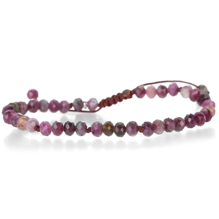 Joseph Brooks 5mm Faceted Rubellite Pink Tourmaline Bracelet Bracelets