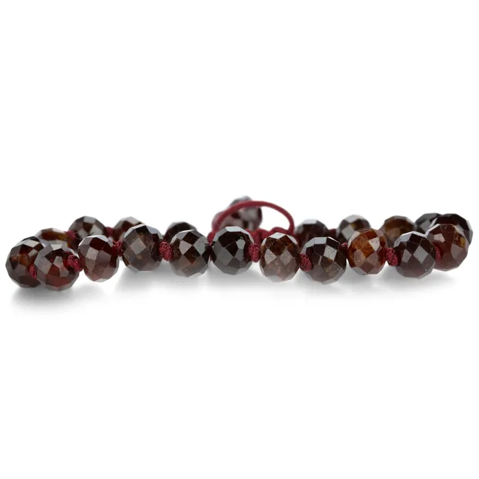 Joseph Brooks Bracelets 8mm Faceted Red Garnet Rondelle Bracelet