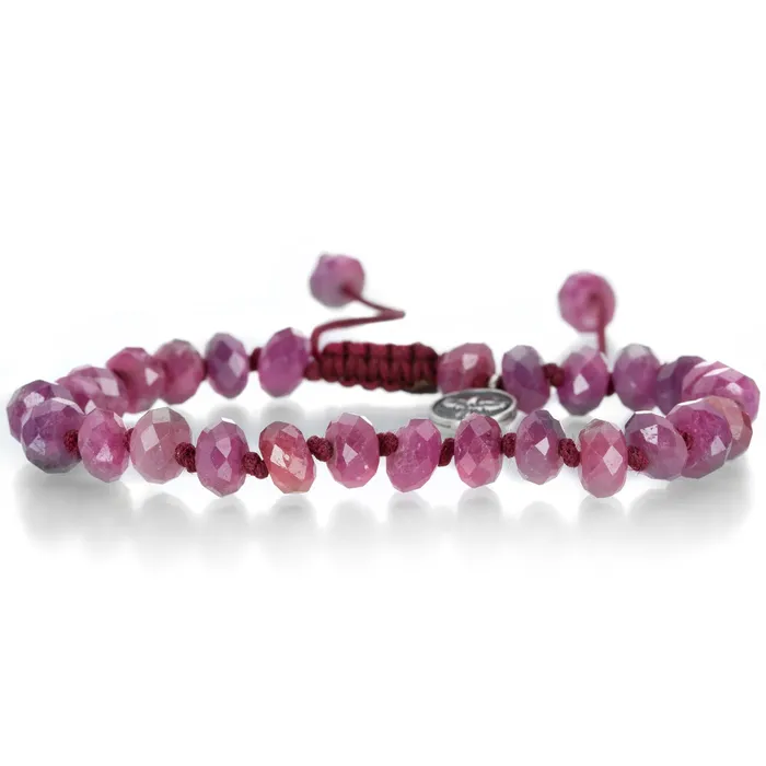 Joseph Brooks Bracelets 8mm Faceted Ruby Beaded Bracelet