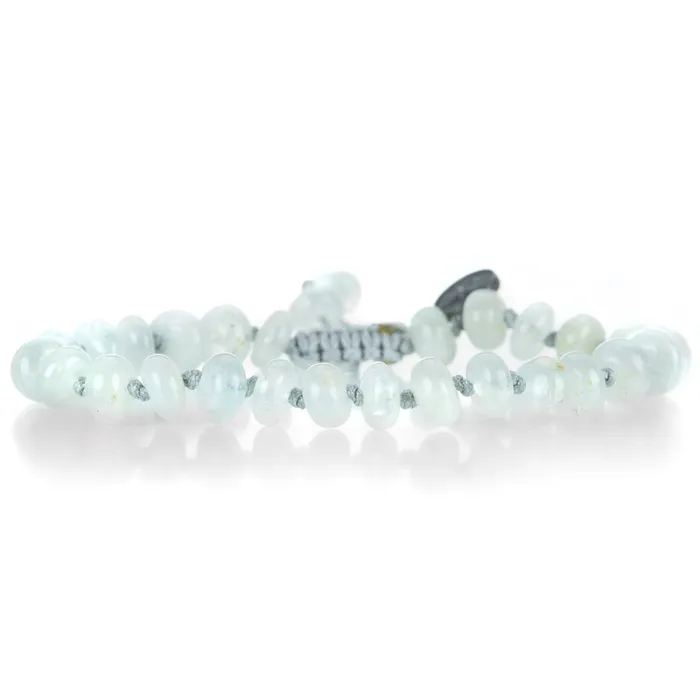 Joseph Brooks Bracelets 8mm Smooth Aquamarine Rondelle Bracelet