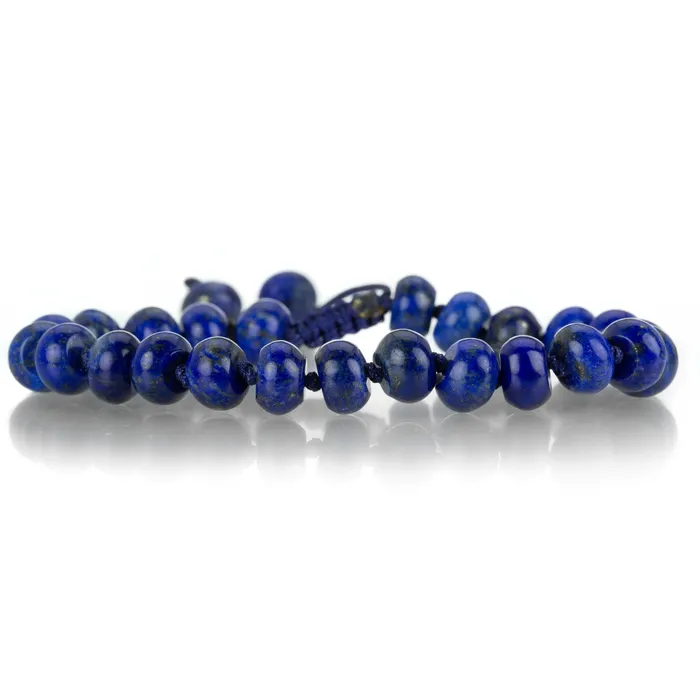 Joseph Brooks Bracelets 8mm Smooth Lapis Rondelle Bracelet