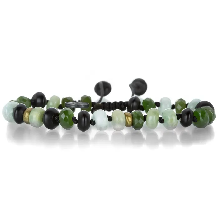 Joseph Brooks Bracelets Beryl Jade and Onyx Bracelet