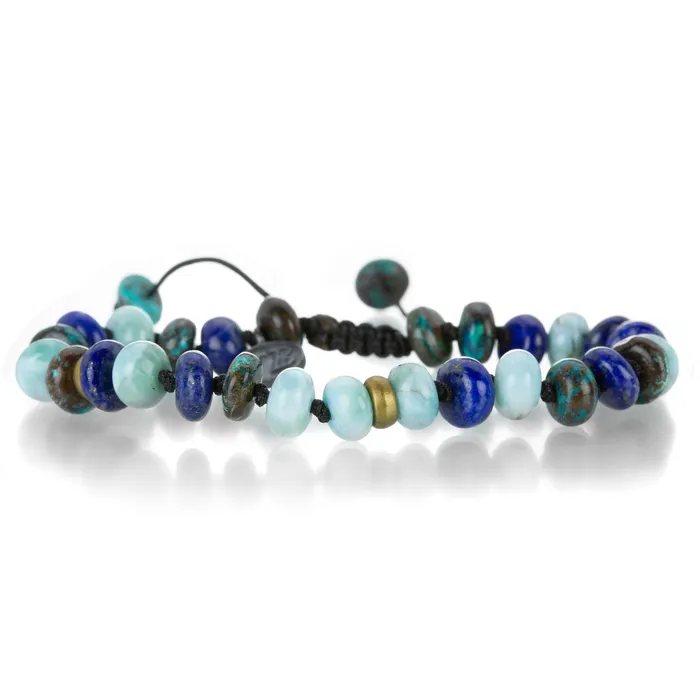 Joseph Brooks Bracelets Chrysocolla Lapis and Larimar Bracelet