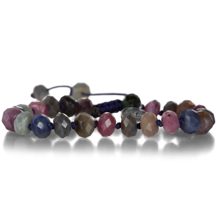 Joseph Brooks Bracelets Faceted 8mm Multicolored Sapphire Bracelet