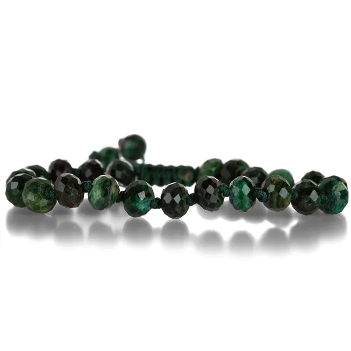 Joseph Brooks Bracelets Faceted Emerald 8mm Beaded Bracelet