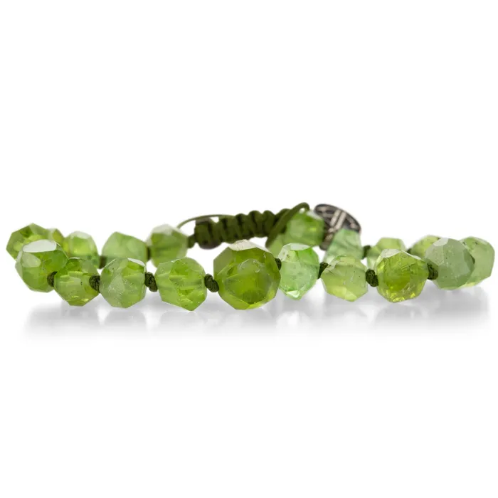 Joseph Brooks Bracelets Faceted Natural Peridot Beaded Bracelet