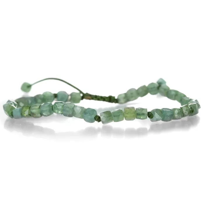 Joseph Brooks Bracelets Green Tourmaline 4mm Cube Bracelet